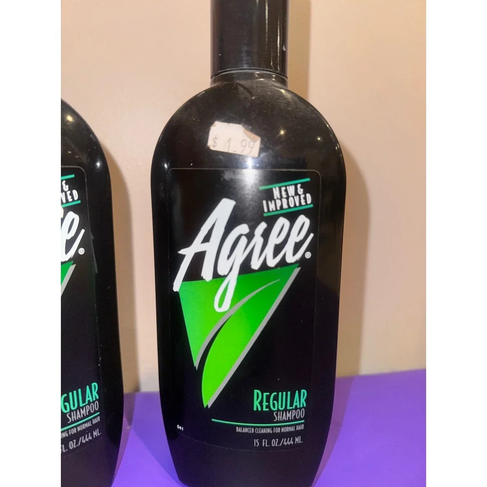 Vintage 1992 Agree Regular Shampoo 15oz Normal Hair Balanced Cleaning Set of 2